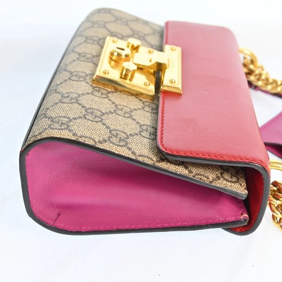 Authentic Gucci Padlock Red Logo Crossbody Bag bsj638-111325 - Picture 5 of 14